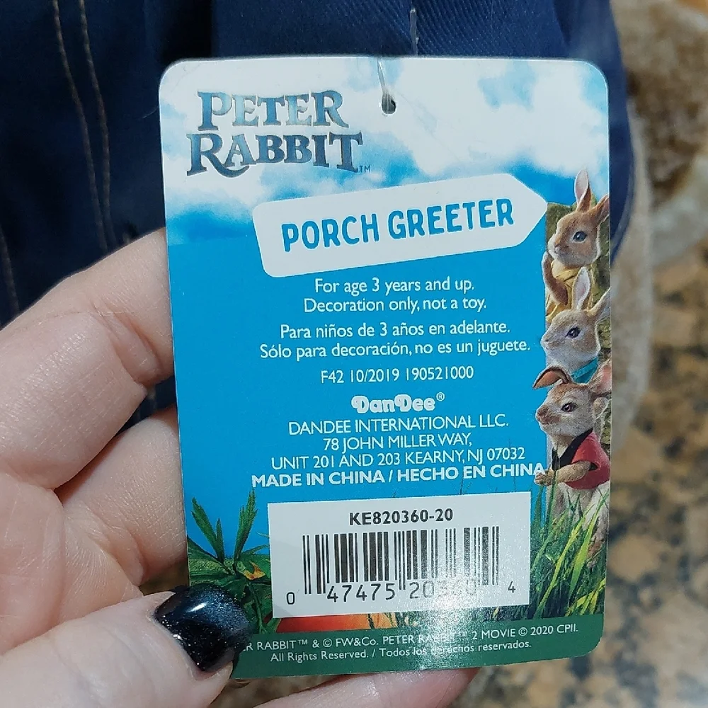 Peter Rabbit Large Standing Stufffed Animal - Picture 3 of 5
